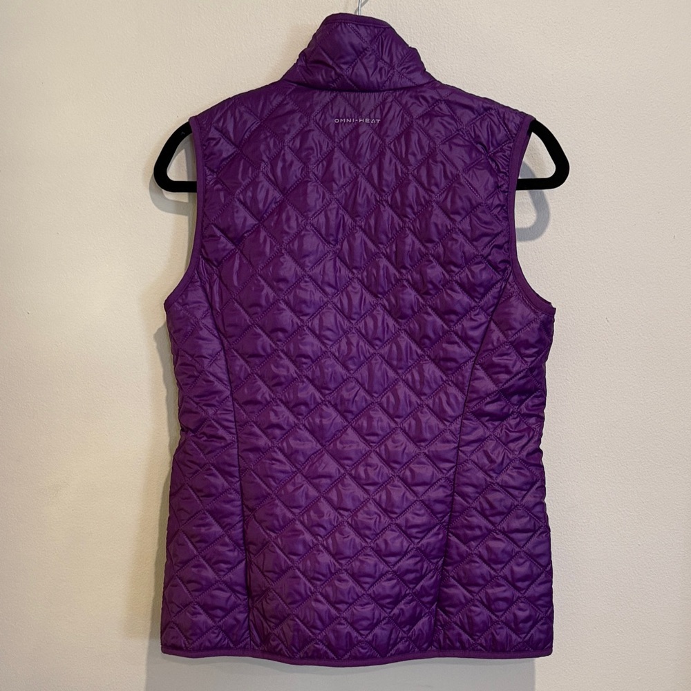 Columbia Violet Purple Quilted Omni heat vest Athletic Running Chic Playful - Picture 3 of 6